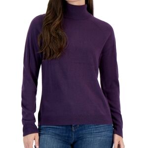 Karen Scott Women's Luxsoft Turtleneck Purple Sweater, Sz S, Created for Macy's